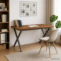 Gyvas kraštas valgomojo stalas 140 x 80 x 75 cm