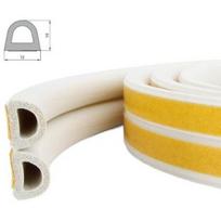 Stomil Sanok Tarpinė guma SADSDG-05432-050, 12x10mm, 2x25m, D profilis, balta, lipni, EPDM