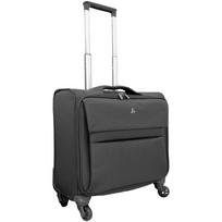 Sbox vežimėlio lagaminas SHANGHAI NSS-3349, 45x23x50cm, 8 skyriai, užtrauktukai, teleskopinė rankena, poliesteris, juodas
