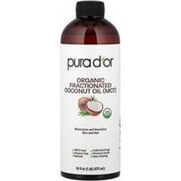 Pura D'or, Ekologiškas frakcionuotas kokosų aliejus (MCT), 16 fl oz (473 ml)