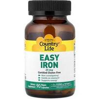 Country Life, „Easy Iron“, 25 mg, 90 veganiškų kapsulių
