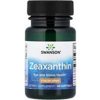 Swanson Vitamins, Zeaksantinas, 4 mg, 60 minkštųjų kapsulių