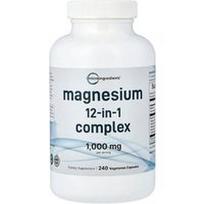 Micro Ingredients, Magnio 12 viename kompleksas, 240 vegetariškų kapsulių (500 mg vienoje kapsulėje)