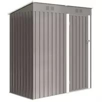Metalinis sodo įrankių sandėliukas, 1,37 m², užrakinamas, su ventiliacija, šlaitiniu stogu ir pirštinėmis, 163 × 90 × 179 cm