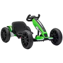 Elektrinis kartingas vaikams, 12 V, 2 varikliai, 4 padėčių reguliuojamas ilgis, švelnus startas, EVA ratai, LED žibintai