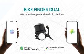 XD Connects Bike Finder Dual Bike Bell with Tracker – Apple & Android Find (IPX6) P301.1401