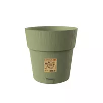 STEFANPLAST Ethica gėlių vazonas su padėklu, Ø25 cm, aukštis 25 cm, žalias