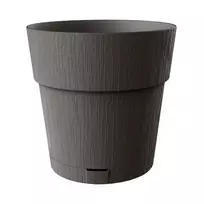 STEFANPLAST Ethica gėlių vazonas su padėklu Ø40x39cm, pilkas