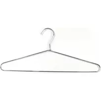 ORDINETT drabužių pakabos 5 vnt. metalinės 40,5 cm chromuoto plieno su sukamuoju kabliu