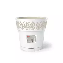STEFANPLAST Gaia gėlių vazonas su padėklu Ø25x25cm Baltas