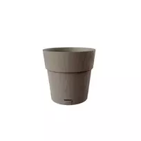 STEFANPLAST Ethica gėlių vazonas su padėklu Ø20x19cm rudos spalvos
