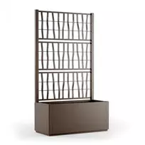 STEFANPLAST gėlių dėžė su grotelėmis Ethica 80x36x140 cm, ruda