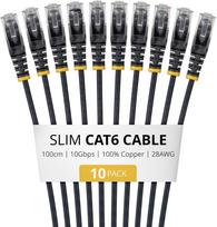 StarTech Kabel sieciowy Black 1 m Cat6 U/UTP (UTP) (N6PAT100CMBKS10PK) | N6PAT100CMBKS10PK | 0065030924115