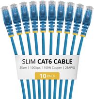 StarTech kabel sieciowy niebieski 0,25 m Cat6 U/UTP (UTP) (N6PAT25CMBLS10PK) | N6PAT25CMBLS10PK | 0065030924047