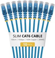 StarTech kabel sieciowy Blue 1 m Cat6 U/UTP (UTP) (N6PAT100CMBLS10PK) | N6PAT100CMBLS10PK | 0065030924177