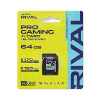 USB laikmena GOODRAM microSDXC 64GB V30 A2 UHS I U3 RIVAL + adapter