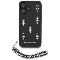 KARL LAGERFELD SAFFIANO CRYSTALS DĖKLAS IPHONE 16 SU GRANDINE ELEGANT