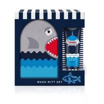 Rinkinys Baylis & Harding Shark: prausimosi gelis, 130 ml + prausimosi pirštinė