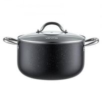 Didelis puodas LY-8QT 7,6 L 37x26,5x20 cm aliuminis stiklinis dangtis