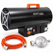 Dujinis šildytuvas Kraft&D, 60 kW, 872 m³/val., su termostatu, žarna ir reduktoriumi