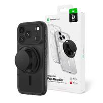 AmazingThing Titan Pro Pop Lens dėklas skirtas iPhone 18 Pro su kameros dangteliu, laikikliu ir stovu, suderinamas su MagSafe - Juoda