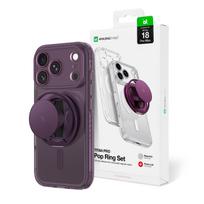 AmazingThing Titan Pro Pop Lens dėklas iPhone 18 Pro Max su kameros dangteliu, laikikliu ir stovu, suderinamas su MagSafe - violetinis