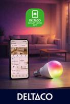 LED lemputė DELTACO SMART HOME, E14, RGB, WiFi, 4.9W / SH-LE14G45RGB02 / 1902595