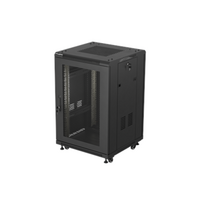 LANBERG rack cabinet 19 inch free standing 18U 600X600 flat pack with mesh door black
