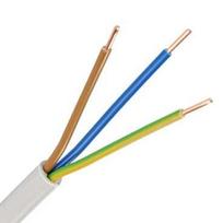 Kabelis maitinimo varinis monolitinis baltas NYM 3x1.5 MONOLITAS, apvalus (100m) NKT