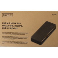 IŠPARDAVIMAS. | Digitus USB M.2 hard disk enclosure, SSD, external, NVMe, 20Gbps, USB 3.2 Gen2x2 | DA-71157 | DEMO | DA-71157SO