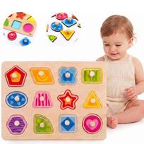 TOOKY TOY dėlionė Montessori formų mokymosi dėlionė su smeigtukais