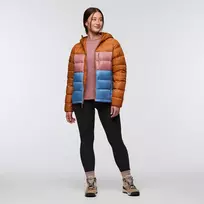 Cotopaxi Fuego Max Down Hooded Jacket Women's - Sienna/Fjord - Size Small