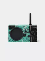 Lexon Tykho 3 X JMB Radio Bluetooth Portable FM Radio with Basquiat Artwork, Black