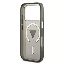 Guess IML Gradient Triangle Logo MagSafe Dėklas, skirtas iPhone 17 Pro, juodas