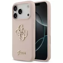 Guess Silicone Big 4G Script Back Cover, skirta Apple iPhone 17 Pro – rožinė