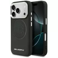 KARL LAGERFELD K Head Point Logo MagSafe Dėklas, skirtas Apple iPhone 17 Pro, Juodas