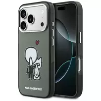 KARL LAGERFELD Karl & Choupette Back MagSafe Case, Apple iPhone 17 Pro, juoda