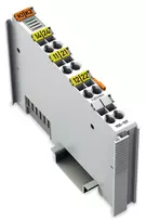 WAGO 750-517 - 2 kanalų relės išėjimo modulis, 1,5 kV izoliacija, 24 VDC, DIN bėgelis