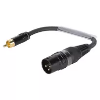 Sommer Cable adapterio kabelis, RCA kištukas – XLR 3 kontaktų kištukas, juodos spalvos, 0,15 m (TRH7U0015-SW)