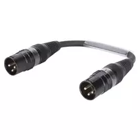 Sommer Cable adapterio kabelis, XLR 3 kontaktų kištukas – XLR 3 kontaktų kištukas, HICON, juodos spalvos, 0,15 m (SGHWU0015-SW)