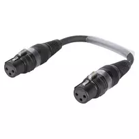 Sommer Cable adapterio kabelis, XLR 3 kontaktų lizdas – XLR 3 kontaktų lizdas, HICON, juodos spalvos, 0,15 m (SGHZU0015-SW)