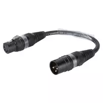 Sommer Cable adapterio kabelis, XLR 3 kontaktų kištukas – XLR 5 kontaktų lizdas, juodos spalvos, 0,15 m (B2WSU0015-SW)