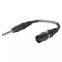Sommer Cable adapterio kabelis, 6,3 mm stereo kištukas – XLR 3 kontaktų kištukas, juodos spalvos, 0,15 m (SGFDU0015-SW)