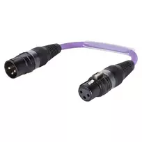 Sommer Cable adapterio kabelis, XLR 3 kontaktų kištukas – XLR 3 kontaktų lizdas, violetinės spalvos, 0,15 m (SGHXU0015-VI)