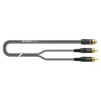Sommer Cable SC-Onyx 2008 garso adapterio kabelis, 2 x 1 x 0,08 mm², 2x RCA kištukai – 3,5 mm stereo lizdas, HICON, juodos spalvos, 5 m (O84W-0500-SW)