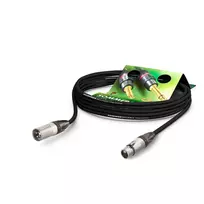 Sommer Cable SC-Primus mikrofono kabelis, 2 x 0,50 mm², XLR 3 kontaktų lizdas – XLR 3 kontaktų kištukas, NEUTRIK, juodos spalvos, 20 m (PRMFU2000-SW)