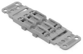 WAGO 221-2503 Tvirtinimo adapteris su įtempimo mažinimu, 3 laidų, šviesiai pilkas