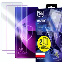 3MK PROTECTION Motorola Edge 40 Pro 5G Hardy ARC+ Screen Protector (2 Pack) - Transparent Flexible Film