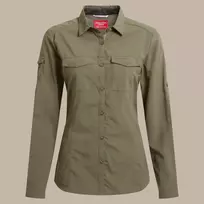 Craghoppers NosiLife Adventure LS Shirt III moteriški marškiniai ilgomis rankovėmis nuo vabzdžių, Wild Olive, M dydis