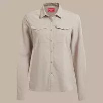 Craghoppers NosiLife Pro LS Shirt III moteriški kelioniniai marškiniai ilga rankove - Soft Mushroom, XS